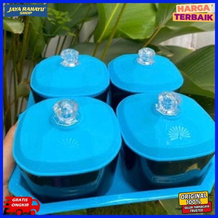 Best Seller Toples Set Isi 4 + Nampan Sks / Toples Lebaran / Toples