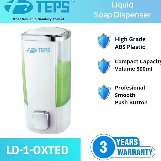 TERBARU - TEPS LDW-1 OXTED Tempat Sabun Cair 300ml ABS Superior Minimalis Praktis Garansi 5 Tahun No