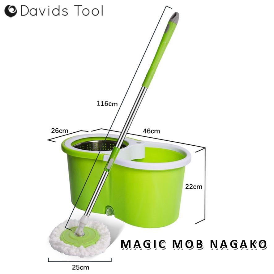 Alat Pel Pelan Lantai Ultra Mop Praktis Tanpa Peras Otomatis Serbaguna Magic Nagako