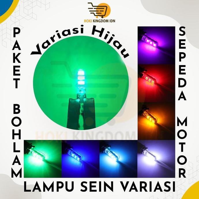 Promo Lampu Sein Kedip Led T10 (6 Mata) / Warna Sesuai Etalase Cod