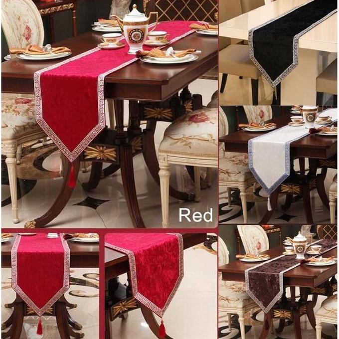 TERLARIS - table runner panjang - Bed Runner Bludru Suede Mewah 250 cm - Hitam