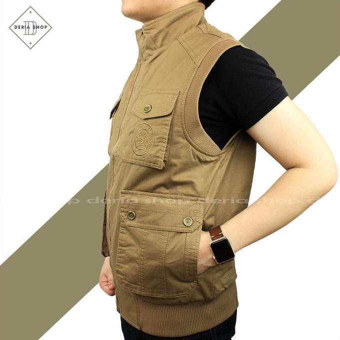 Xxpi- Rompi Bolak Balik Jeep Pria Tactical Outdoor Import Bahan Kanvas Khaki Hijau Jaket Motor Safet