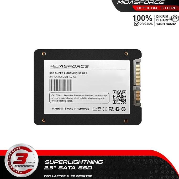 Saveyou- Ssd 512Gb Midasforce Superlightning Sata 3 6Gb/S Untuk Laptop Dan Pc Sata Iii Internal Stor