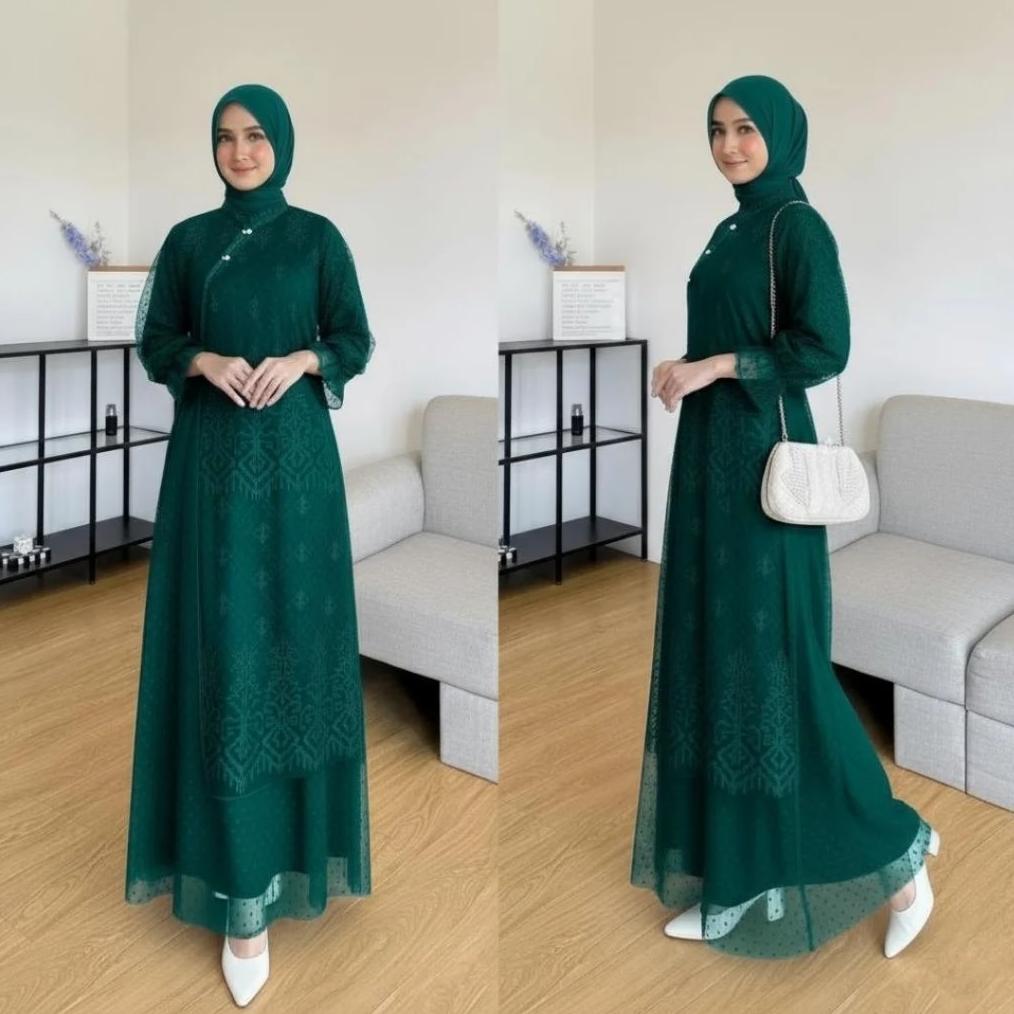 DISKON GAMIS BRUKAT PREMIUM VELVET PLUS TILLE BAJU PESTA KONDANGAN TERBARU 2006 STALYS IBU MUDA