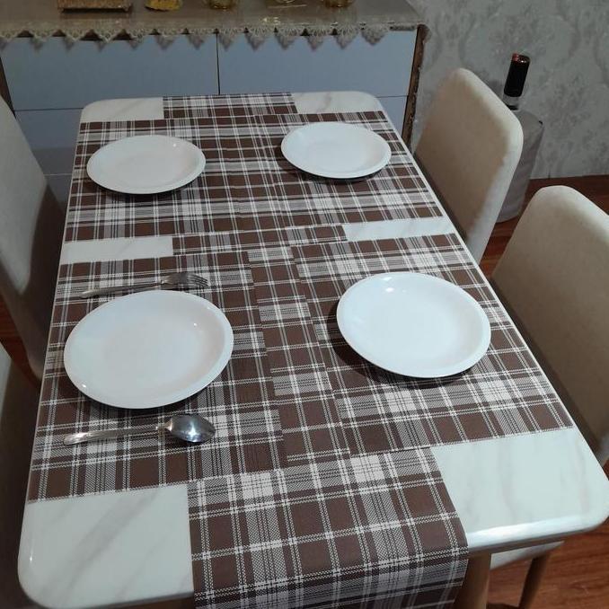 BEBAS ONGKIR - Table Runner Minimalis gold 30 x 270 cm -Taplak Meja Panjang
