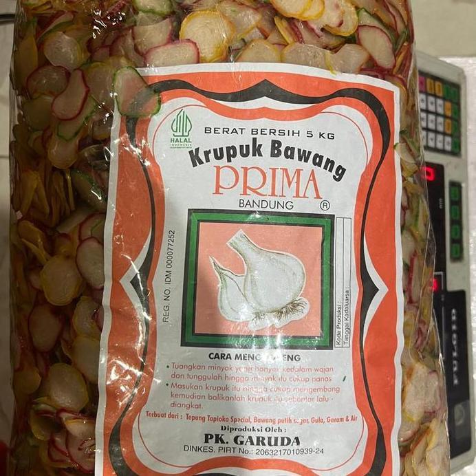 Ready  Krupuk / Kerupuk Bawang Prima 1 bal 5 kg (mentah)