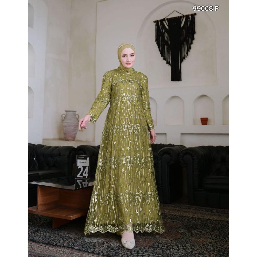 FREE ONGKIR GAMIS BRUKAT AULIA MAHOGANY, MODEL TERBARU SR. 99008 / GAMIS PESTA SULTAN / GAMIS IMPORT