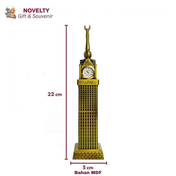 BEBAS ONGKIR - Pajangan miniatur jam Abraj Al Bait souvenir negara Arab Saudi