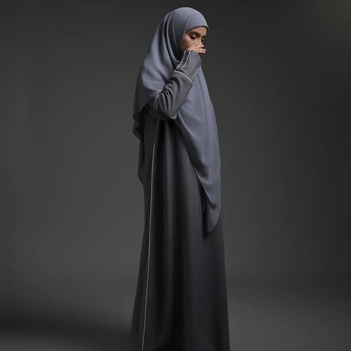 Gerai Hawa - Jaydra Abaya Syar'I Muslim Wanita Daily Polos Gamis Dress Hitam Basic Syari Kaftan Mewa
