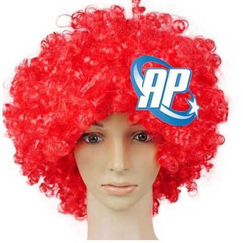 Wig Merah / Wig Kribo / Wig Badut / Wig Cosplay / Rambut Palsu Full