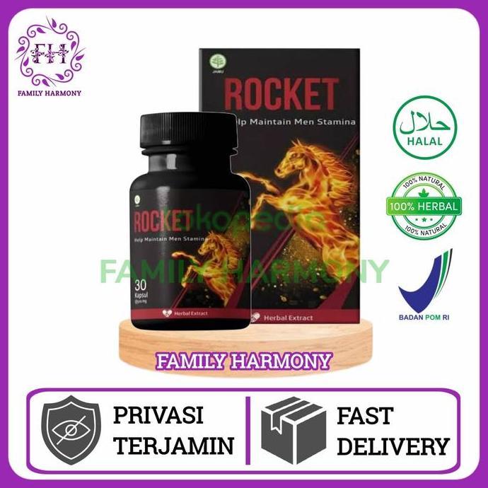Terlaris Obat Kuat Rocket Original Suplemen Herbal Peningkat Vitalitas Pria happy shopping kak