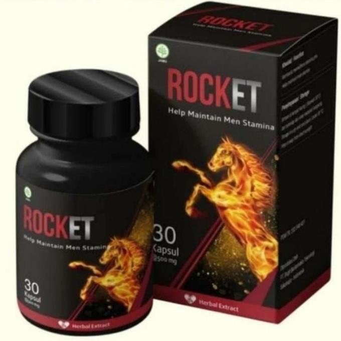 Terlaris ROCKET Asli Herbal obat Stamina Kuat Pria, PilPembesar ROKET Original happy shopping kak