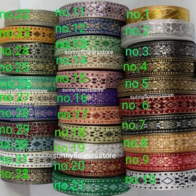 pita gamis gold silver 2 cm isi 17 yard