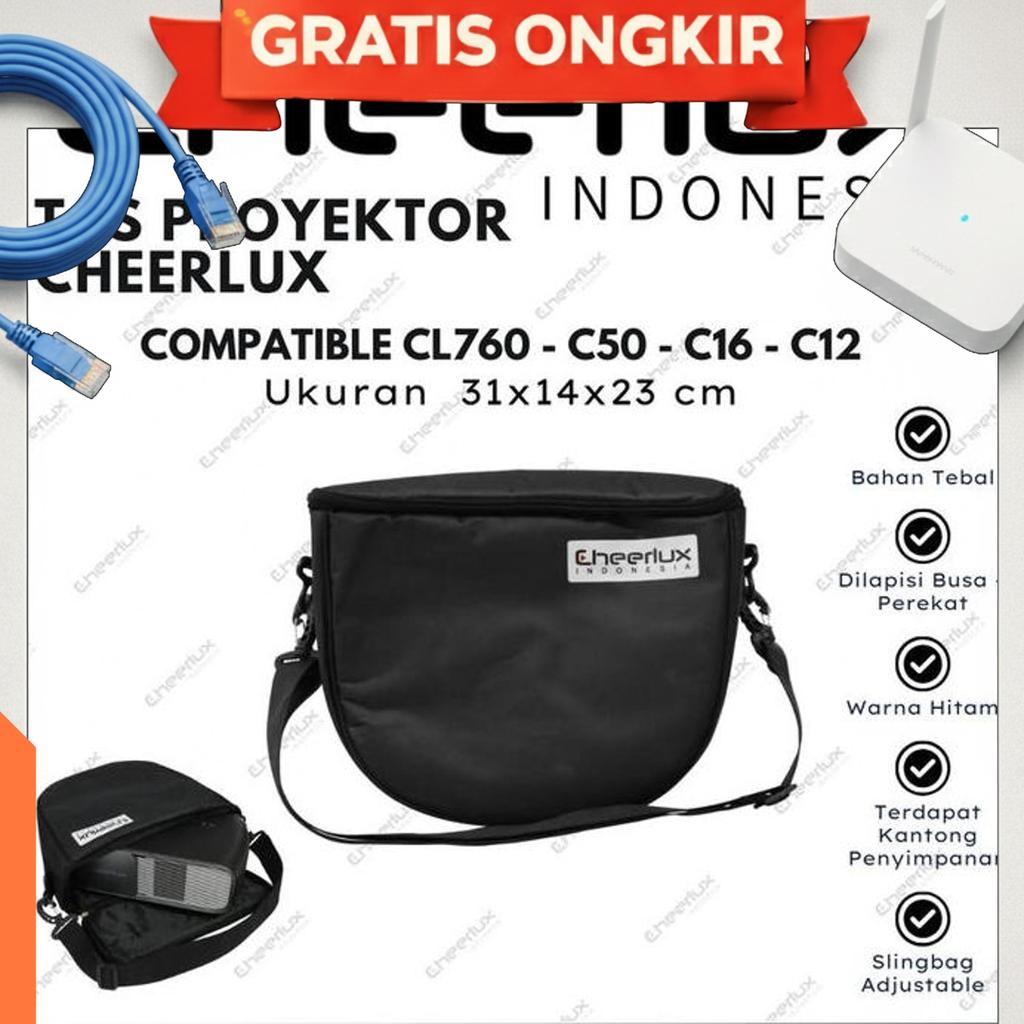 Tas Proyektor Cheerlux Cl760 Slingbag 23 X 31 X 14Cm | Projector Bag Cheerlux Cl760 Waterproof