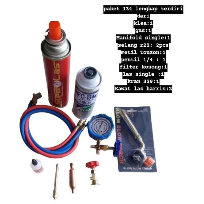 Paket Pengisian Freon Kulkas /Mobil Freon R134 Lengkap Kawat Las Promo