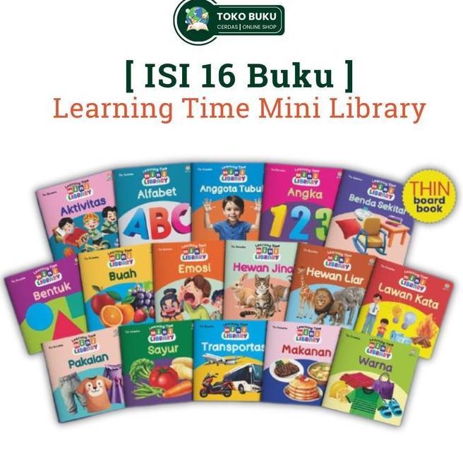 Isi 16 Buku Learning Time Mini Library Buku Anak 0 Buku Balita Full Color Ziyadbooks Stimulasi 0 Sam