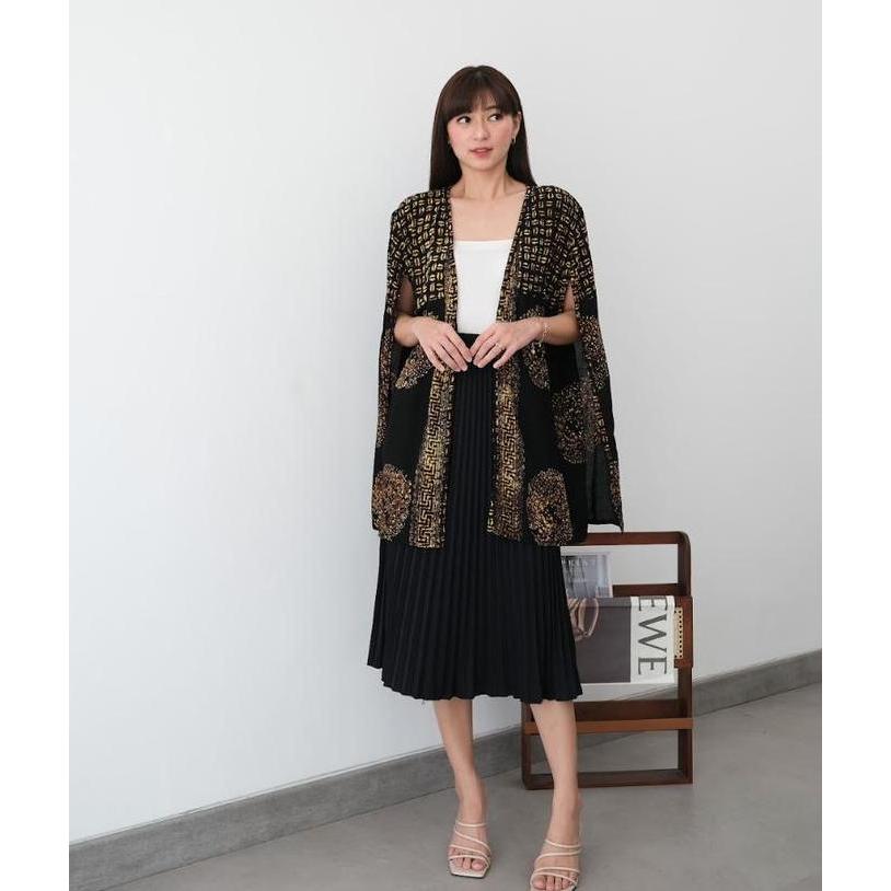 Cape Outer Batik blazer cardigan - Dragon Poenix naga LJ