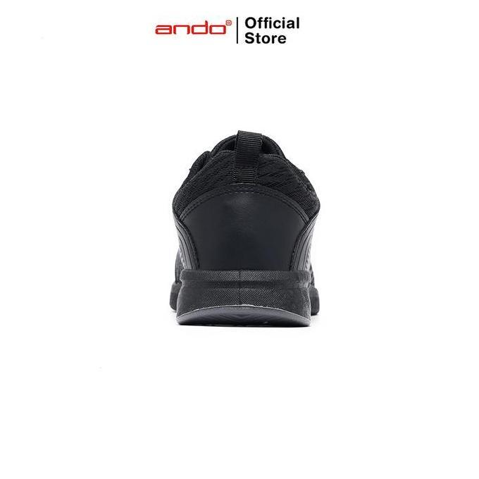 Ando Official Sepatu Sneakers Adrina V Remaja - Hitam/Hitam (TERBAIK) (TERBARU) (TERMURAH)