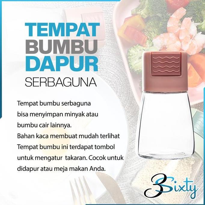 Promo TEMPAT BUMBU DAPUR SET BOTOL KACA Toples Bumbu Tabur Masak Mini Garam Gula Lada Merica Minyak 