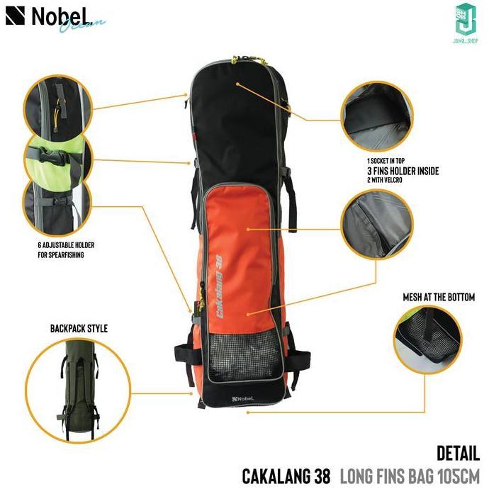 Whyy- Long Fin Bag|Tas Longfin|Freediving|Spearfishing|Cakalang 38|Nobel