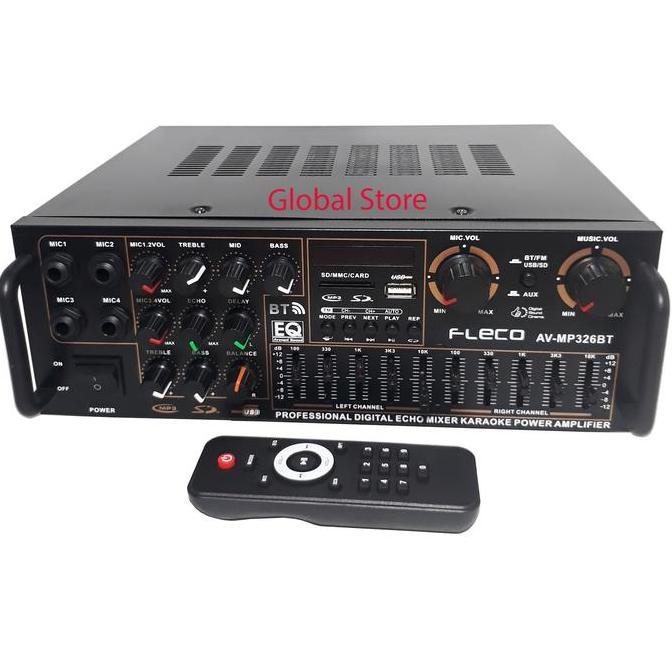 Power Amplifier FLECO 326A Ampli Bluetooth Stereo Karaoke BEST SELLER