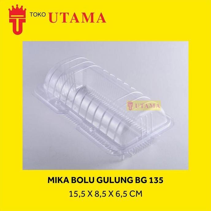 Promo (500 PCS) Mika Bolu Gulung Roll Cake Bening BG 135 (15CM) Diskon