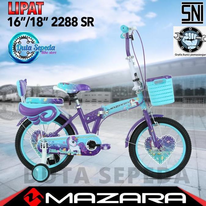 Zz99- Sepeda Lipat Anak Ukuran 16 Dan 18 Inch Usia 5 - 12 Tahun