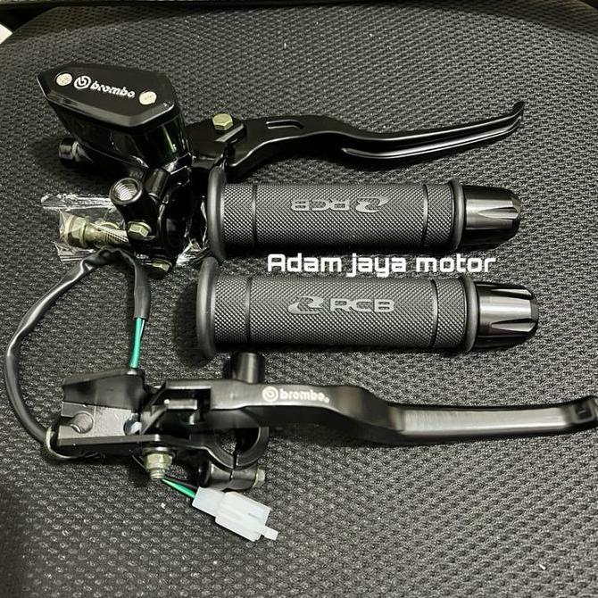 MASTER REM TABUNG MODEL OVAL ORIGINAL + HANDGRIP RCB ORIGINAL 100% HG55 + JALU STANG CNC UNIVERSAL M