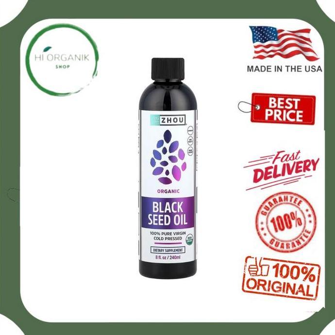 Zhou Nutrition Organic Black Seed Oil Cold Pressed 240 ml