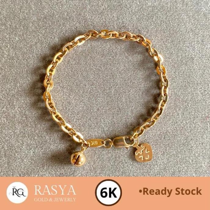 Selia Gold Gelang Rantai Anak Kadar 300 / 6K Gelang Emas Asli Rantai Fancy 2 gr (TERBAIK) (TERBARU) 