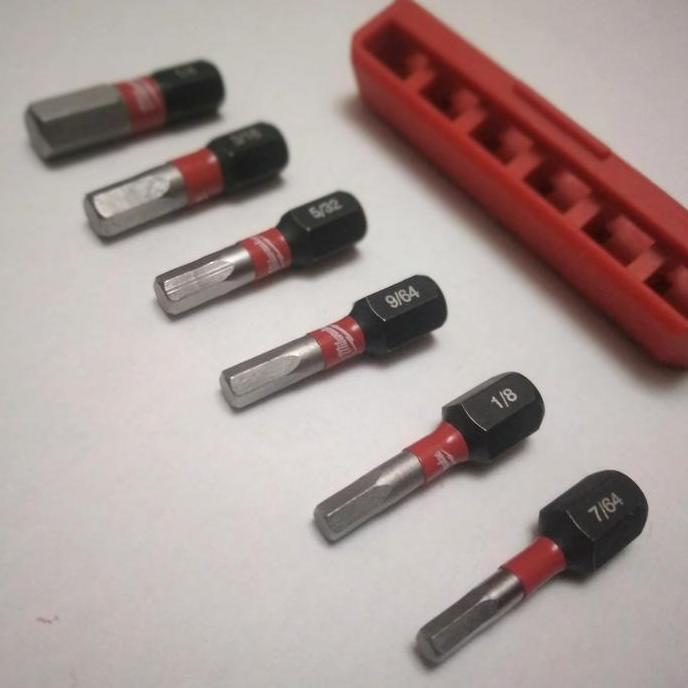 Mata Obeng Set Milwaukee Shockwave HEX 1 inch 6 pcs (Kunci L)