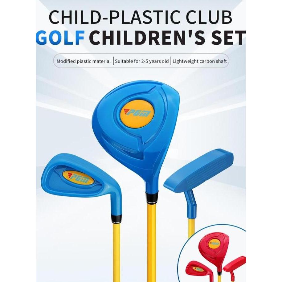 PGM Kids Golf Club Stik Golf Anak Plastik Set Driver Iron Putter + Tas