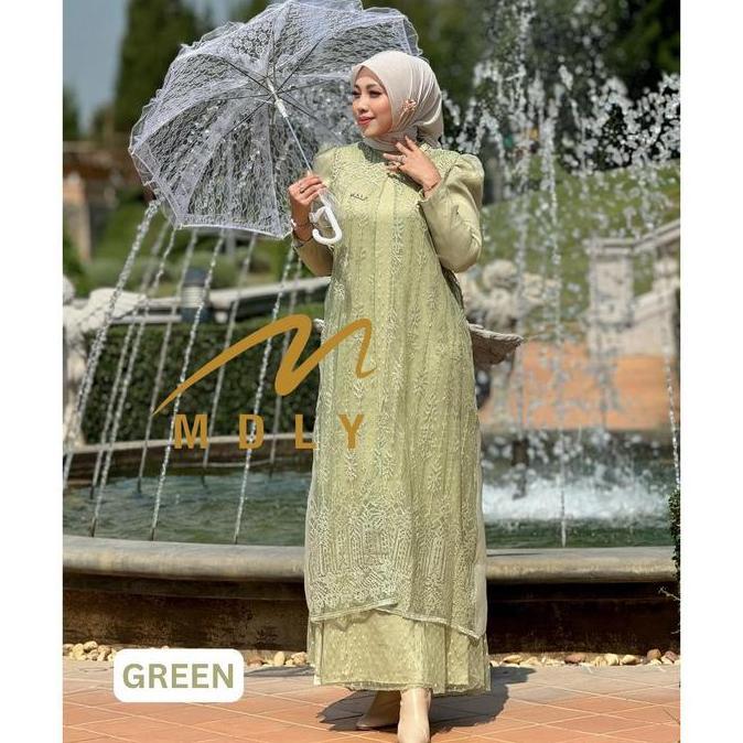 Murah Baju Hari Raya gamis wanita muslim Gaina Dress by MDLY Non COD