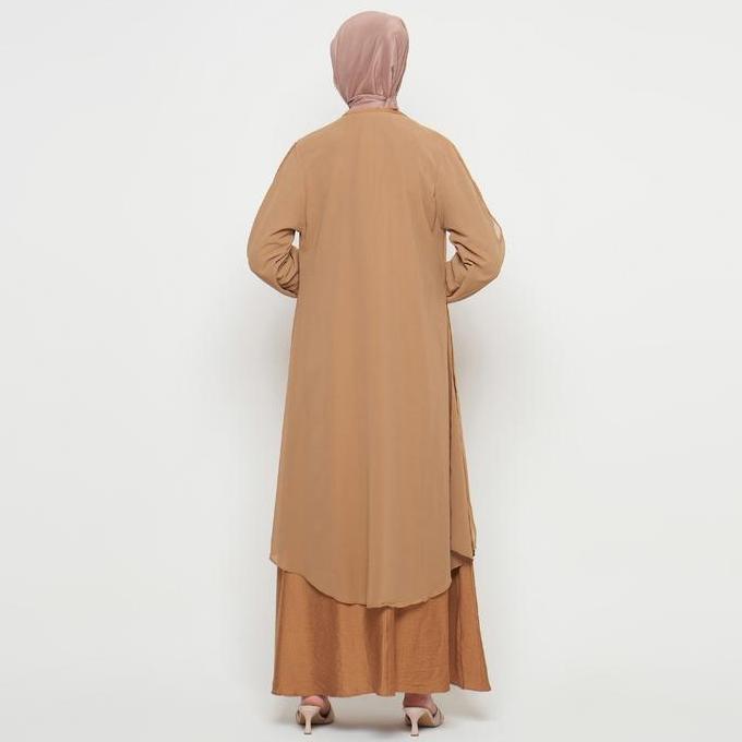 Murah Gamis Wanita Pakaian Muslim Wanita Warna Coklat SR277 Non COD