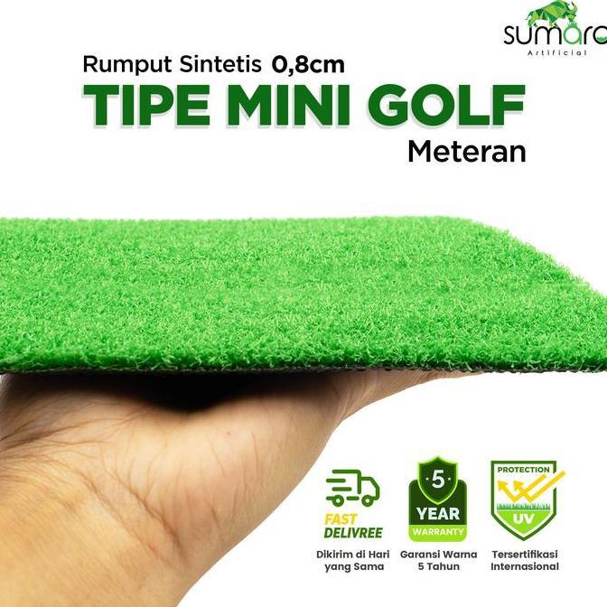 Rumput Sintetis Mini Golf 0.8 cm untuk Outdoor dan Indoor Ball