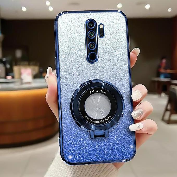 DB184 >> Softcase untuk Xiaomi Redmi Note 8 Pro Case Gliter Luxury Silikon With Ring Stand