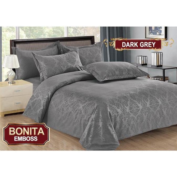 Bonita - Bedcover Set 180X200 Bonita Polos Emboss - Sprei Bonita Polos