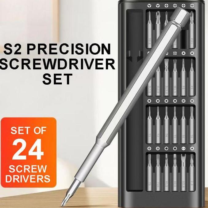 NAKATEKNO Obeng 24 in 1 Set Obeng Alat Perbaikan Ponsel untuk Ponsel Set Obeng