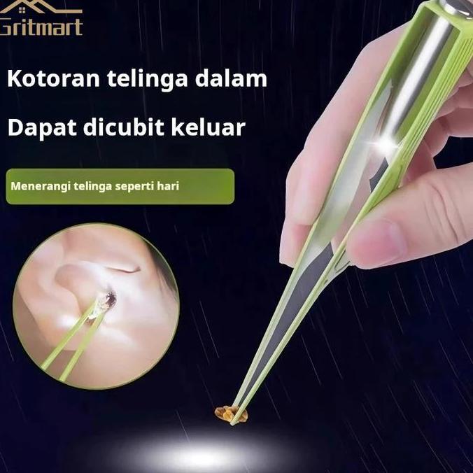 NAKAHARA Alat pembersih telinga visual, artefak pembersih telinga dengan klip telinga bercahaya, ala