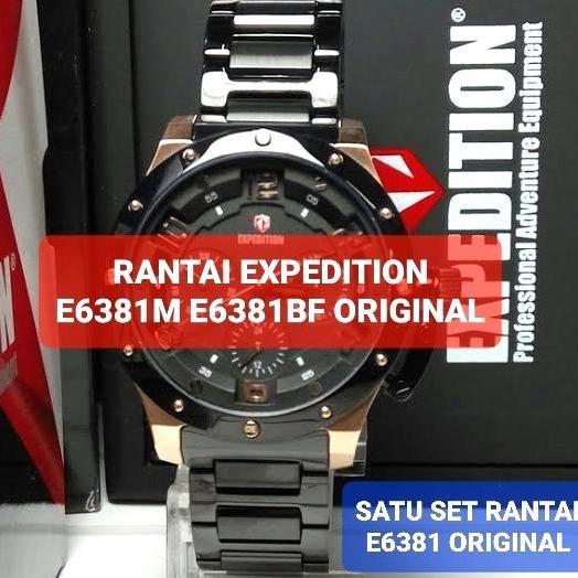 STRAP RANTAI JAM TANGAN EXPEDITION E6381 E 6381 ORIGINAL STAINLESS