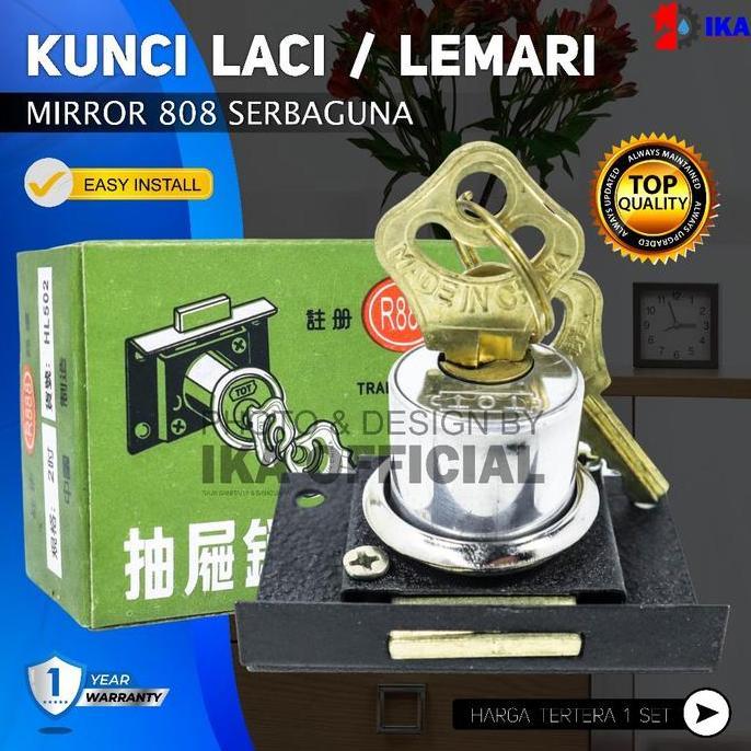NAKATEKNO KUNCI LACI 088 ( MIRROR TYPE 808 ) / TYPE 502 / KUNINGAN AWET MURAH Kunci Laci Type 502 YS