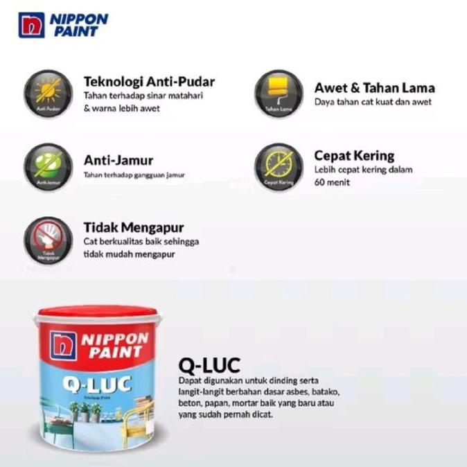 PROMO DISKON - Cat Tembok Q-Luc 18kg Qluc 18kg QLUC 20 kg Qluc White 1505 Putih Q-LUC 20kg Qluc Nipp