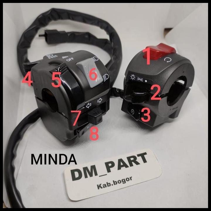 TERBARU SAKLAR TOMBOL SWITCH HOLDER KANAN R RIGHT KIRI HAZARD BYSON BISON BISA R15 FZ16 VIXION XRIDE