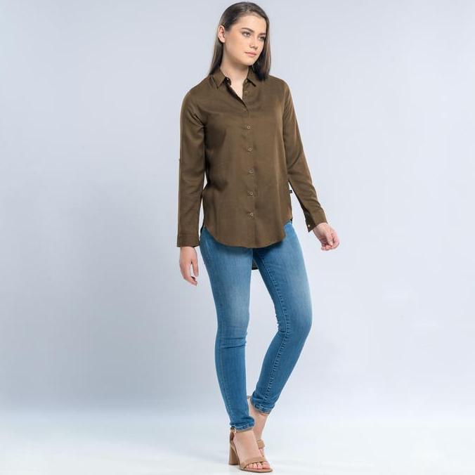 C2 Eostre Brown Kemeja Casual Wanita (TERBAIK) (TERBARU) (TERMURAH)
