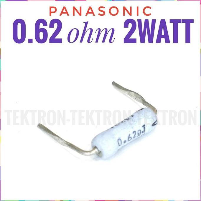 (1) Panasonic Resistor 0.62ohm 2Watt 0.62 ohm R tek70n Ayo Beli
