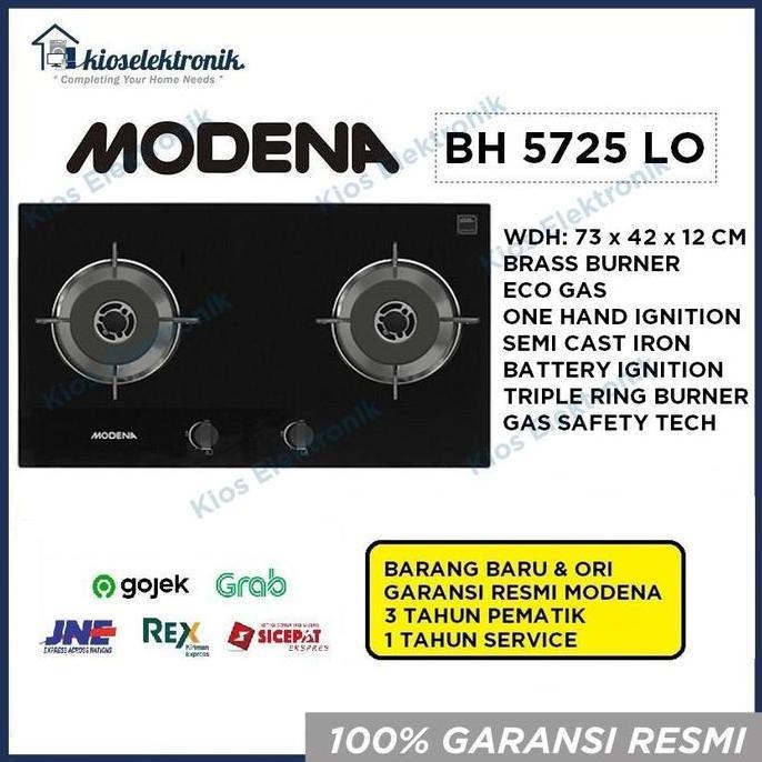 Modena BH 5725 LO - Kompor Gas Modena 2 Tungku BH5725LO Energia BH5725