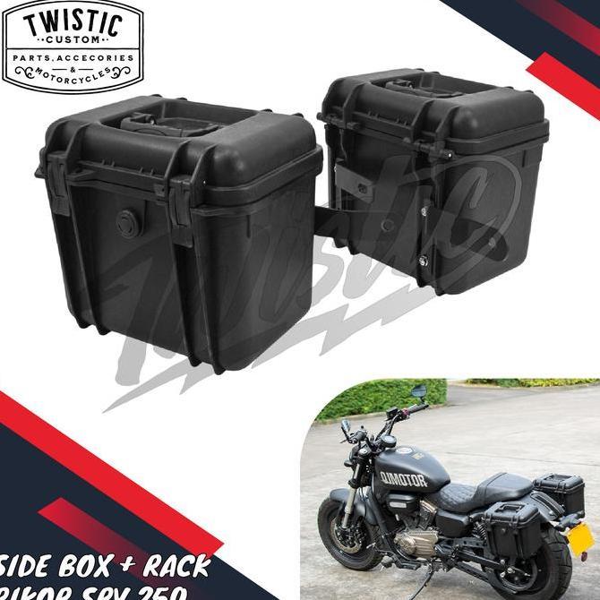 Side Box Side Bag Boks Bracket Tas Samping Pannier Rikor Motor Qjmotor Qj Motor Srv 250 Srv250 Hemat