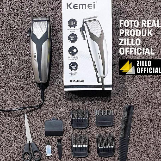 Alisman_Grosir - Kemei Mesin Cukur Rambut Listrik Zillo Alat Cukur Paket Lengkap Gunting Pencukur Or