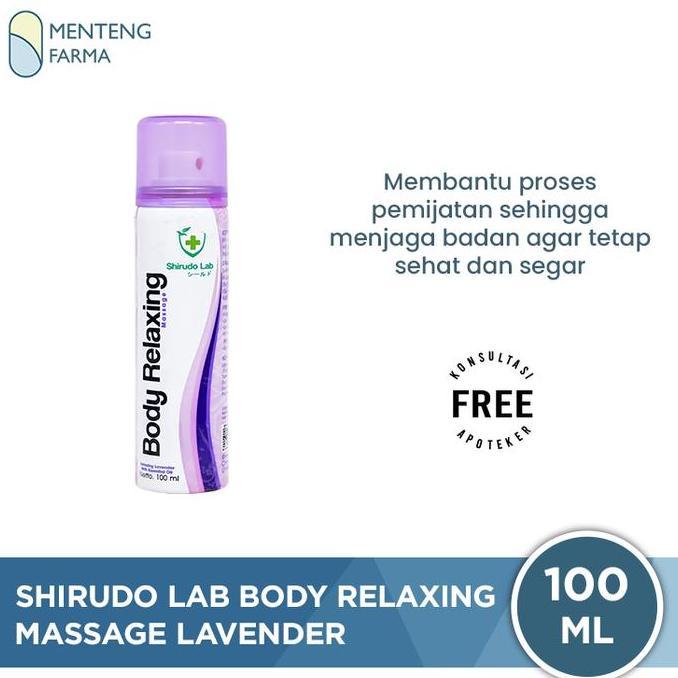 Shirudo Lab Body Relaxing Massage Spray Lavender 100 ml - Body Relaxant Relaksasi Otot (TERBAIK) (TE