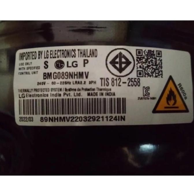 MESIN COMPRESSOR / KOMPRESSOR / COMPRESSOR INVERTER ORIGINAL PART LG ELECTRONICS JENIS KULKAS FREZEE